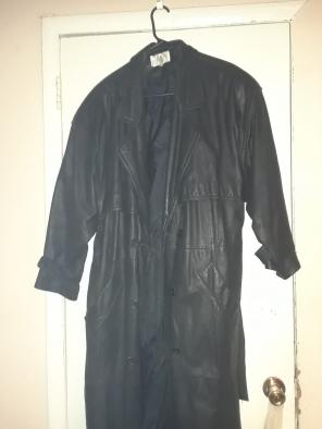 Charles Klein mens leather trench