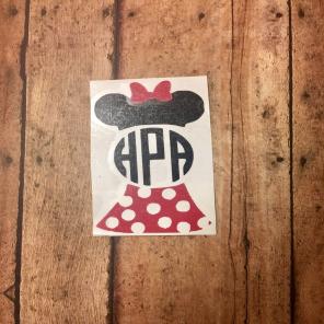 Monogram Minnie Mouse Decal