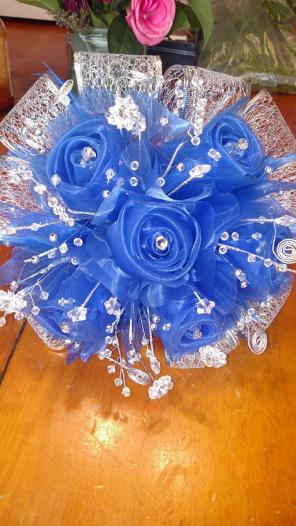Quinceañera BOUQUET blue and Silver