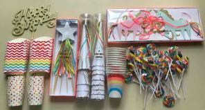Unicorn and rainbow birthday decor