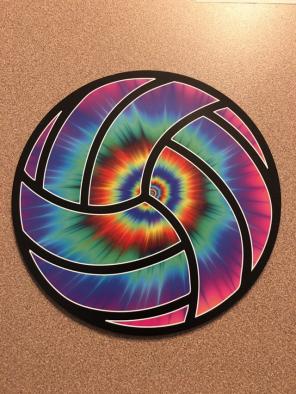 Tye Dye Volleyball Magnet