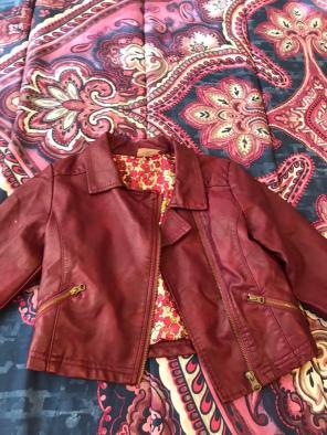 NWOT Burgundy Moto Jacket