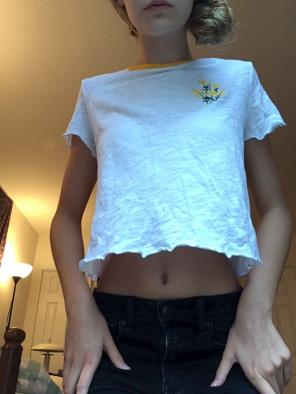 Yellow Flower Crop Top