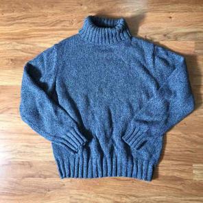 Men's Blue Turtleneck Sweater