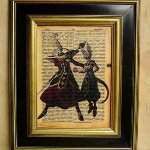 Wiz and beerus print vintage dictionary