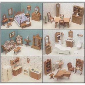 6 Room Dollhouse Furniture