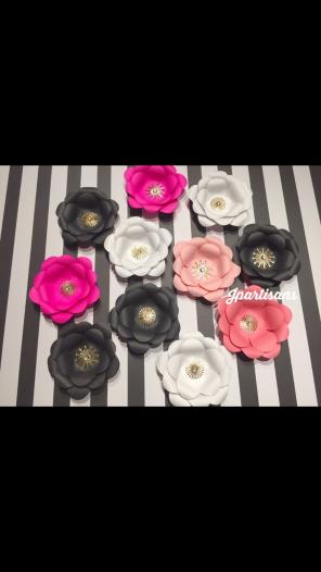 Kate Spade inspired paper flower/gold