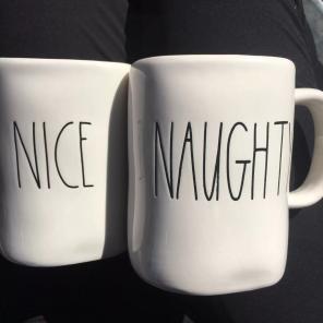 Rae Dunn NAUGHTY And NICE Mug Set