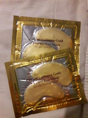 Two Gold eye masks