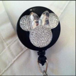 Minnie Mouse Shiny ID Badge Holder Nurse