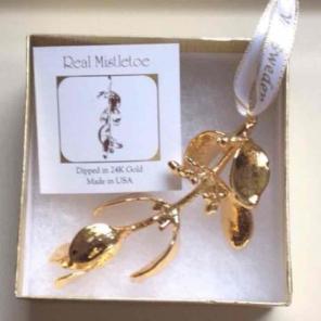 Mistletoe dipped in 24K gold.