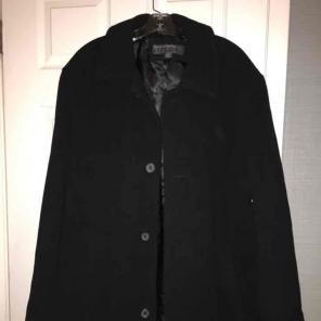 Black overcoat