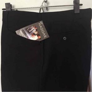 NEW, Blk Haggar Flat Front Pant,32/30