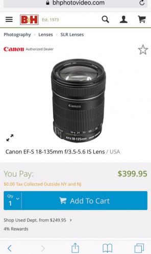 Canon Lens 18-135mm IS