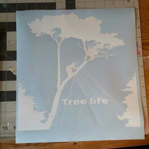 Tree worker lineman car decal