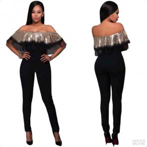 Sexy Off Shoulder Long Pants Jumpsuit