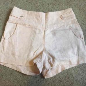 Charlotte Russe peach linen shorts