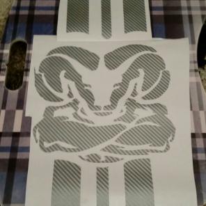 Dodge decal for tuck back door