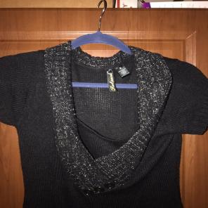 Black And Silver Sweater Dress