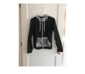 Black And White Hooded Windbreaker