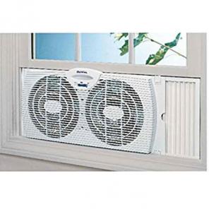 Holmes Dual Blade Twin Window Fan, White