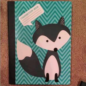 Cartoon animal composition notebooks