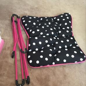 Pink Black White Dorm Chair