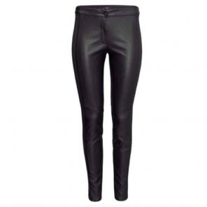 H&am leather pants with jersey panels
