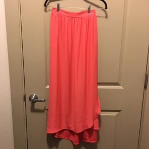 Maternity Coral Maxi Skirt