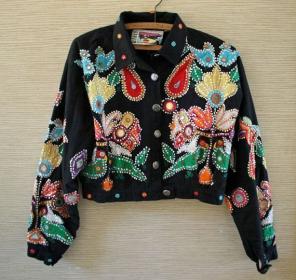 Vintage Folk Art Inspired cropped jacket