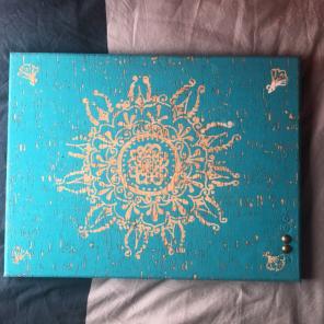 Blue Mandala Corkboard