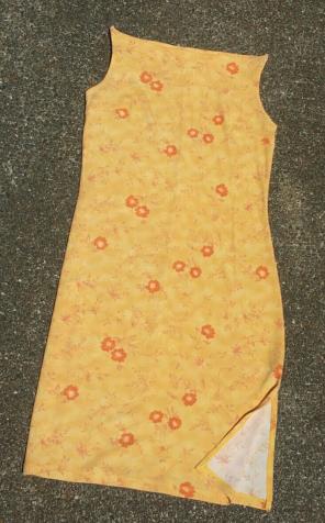 Misope, Crushed Yellow Bodycon Dress