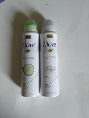 LOT OF 2 Dove Dry Spray deodorant 3.8 oz
