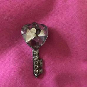 Crystal Key Necklace/ Key Chain Pendant
