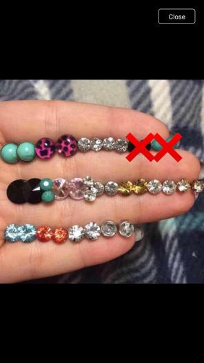 18 pairs of earrings