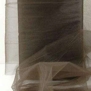 5 YARDS OF BROWN FABRIC TULLE 54" WIDE