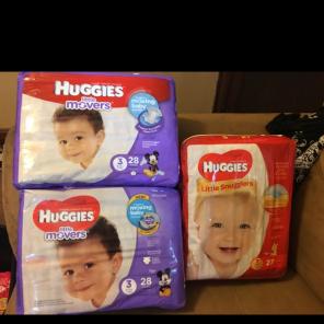 3 Packs Huggies Diapers Size 3 New