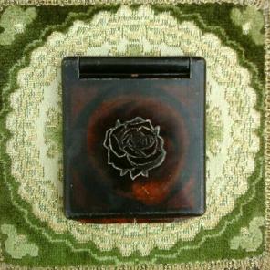 Vintage compact mirror/ Butterfly Mug