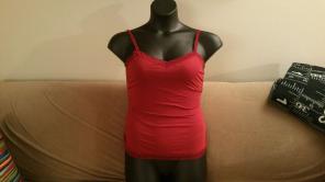 The Limited red tank top cami lace trim