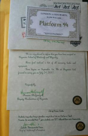 Harry Potter Custom Acceptance letter