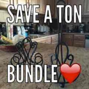 Rode iron paper towel holders