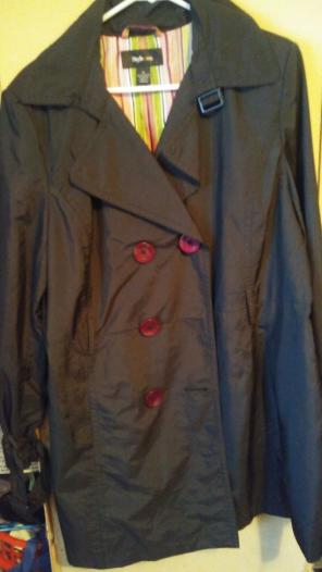 Style & Co. Trench coat black xlarge