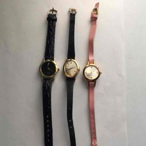 3 Ladies Leather Watches----ALL FOR $10