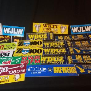 Bumper Stickers advertising radio