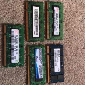 Ram stick lot 9gbs worth of ram
