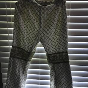 Flared Pants With Embroidery