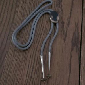 Native American Sterling Agate Bolo Tie