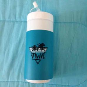 Pink water bottle