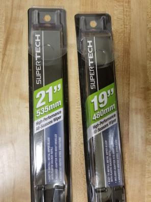 New window wipers 19" & 21"