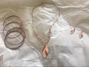 Earrings Necklace And Bracelet Set
